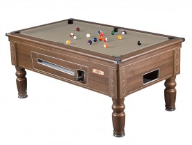 Supreme Prince Coin Opetated Pool Table Walnut